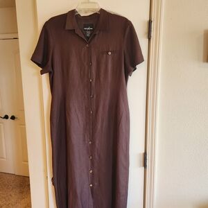 Positive Attitude Brown Midi Dress